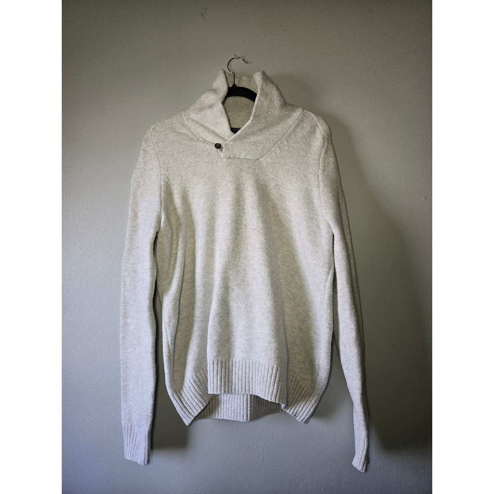 Banana Republic Shawl Collar‎ Knit Sweater Size M Cream Ivory